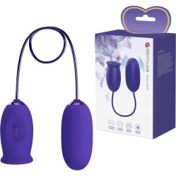 Prettylove Daisy Youth Egg Vibrator and licking tongue
