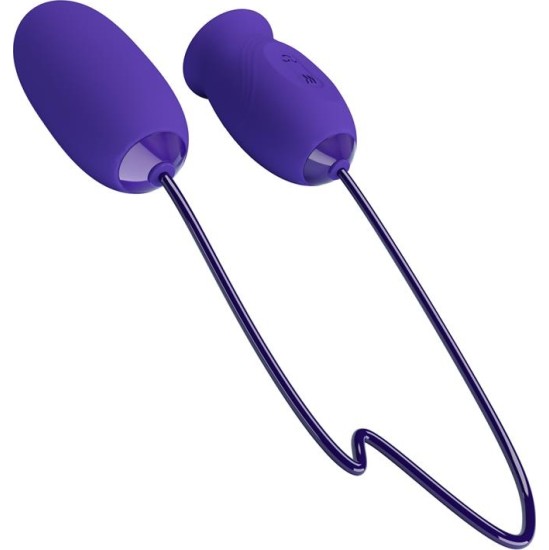 Prettylove Daisy Youth Egg Vibrator and licking tongue