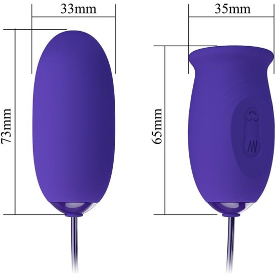 Prettylove Daisy Youth Egg Vibrator and licking tongue