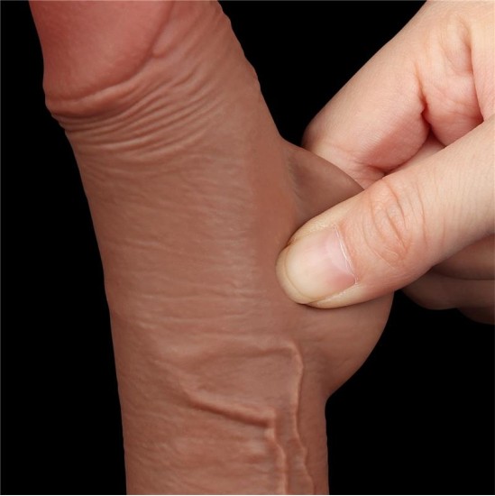 Lovetoy Dildo Sliding Skin 7.5 Brown