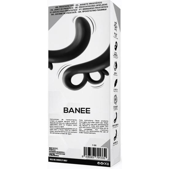 Tardenoche Banee Prostativ Stimulator with Easy Pull Silicone Black