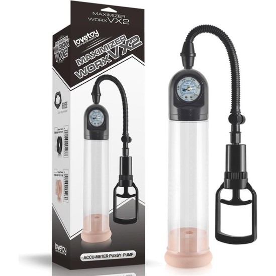 Lovetoy Penis Pump with Pressure Gauge Maximizer Worx VX2 Vagina