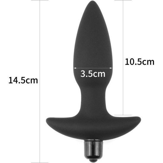 Lovetoy Butt Plug Fantasy Plug with Vibration Black