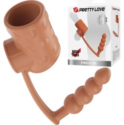 Prettylove Anal Plug with Penis Sleeve