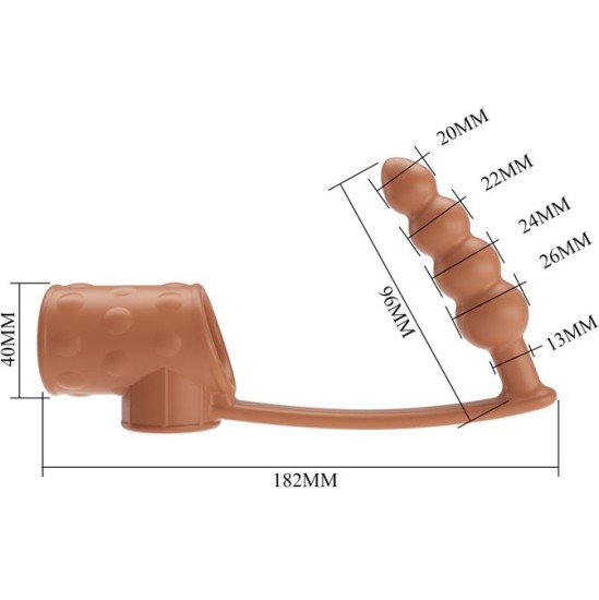 Prettylove Anal Plug with Penis Sleeve