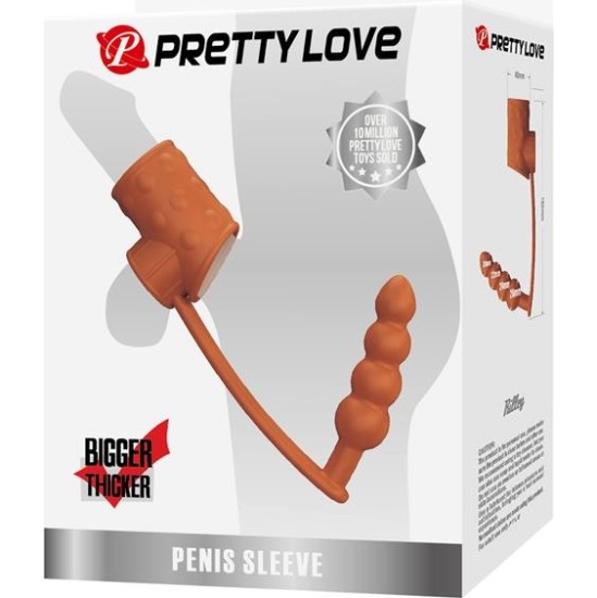 Prettylove Anal Plug with Penis Sleeve
