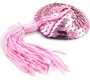 Latetobed Bdsm Line Self-Adhesive Heart Sequin Nipple Cover with Tassel Pink