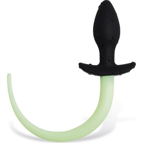 Intoyou Shining Line Glow in the Dark Dog Tail Butt Plug