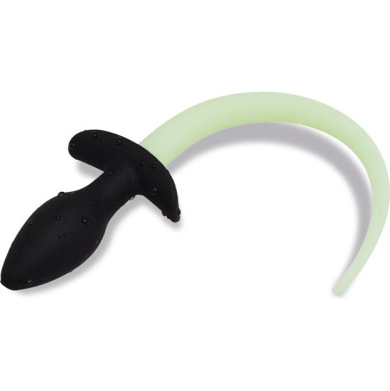 Intoyou Shining Line Glow in the Dark Dog Tail Butt Plug