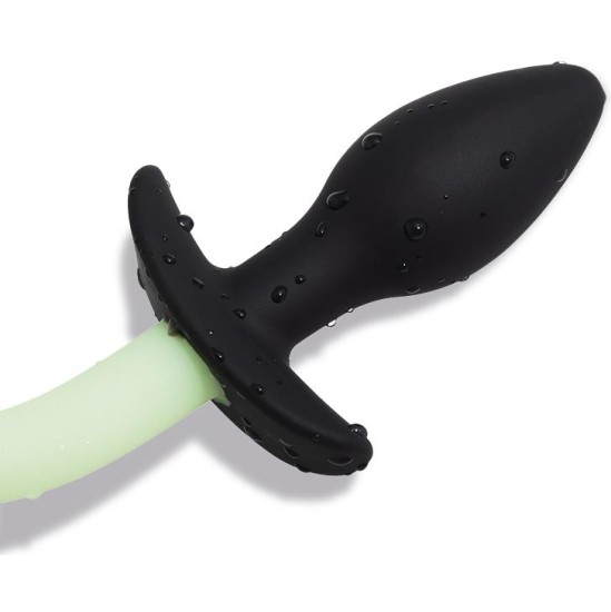 Intoyou Shining Line Glow in the Dark Dog Tail Butt Plug