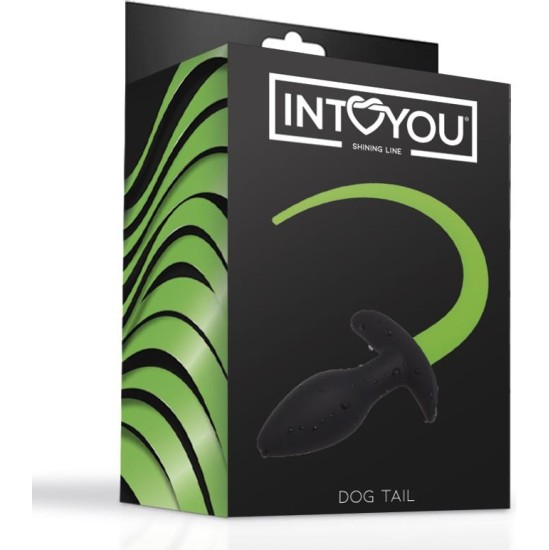 Intoyou Shining Line Glow in the Dark Dog Tail Butt Plug