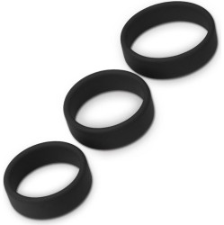 Lovetoy Pack of 3 Penis Ring Power Ring Black