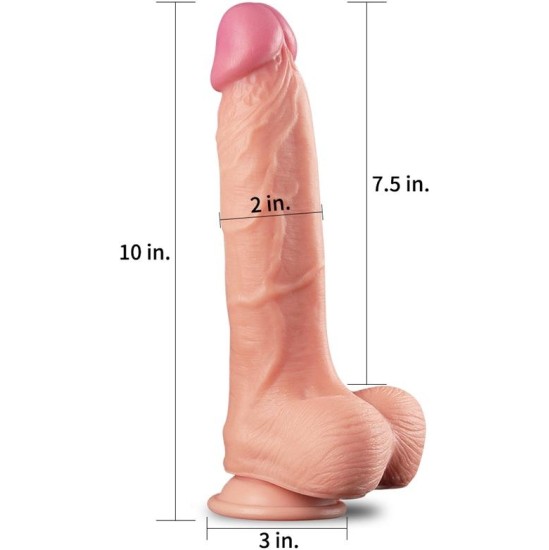 Lovetoy Dildo Nature 10 Dual Layer Flesh