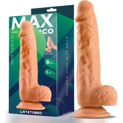 Max & Co Andi Realistic Dildo with Testicles 9.1 Flesh