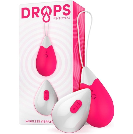 Drops Vibrating Egg Remote Control USB Silicone Pink