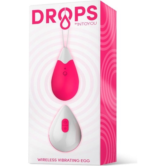 Drops Vibrating Egg Remote Control USB Silicone Pink