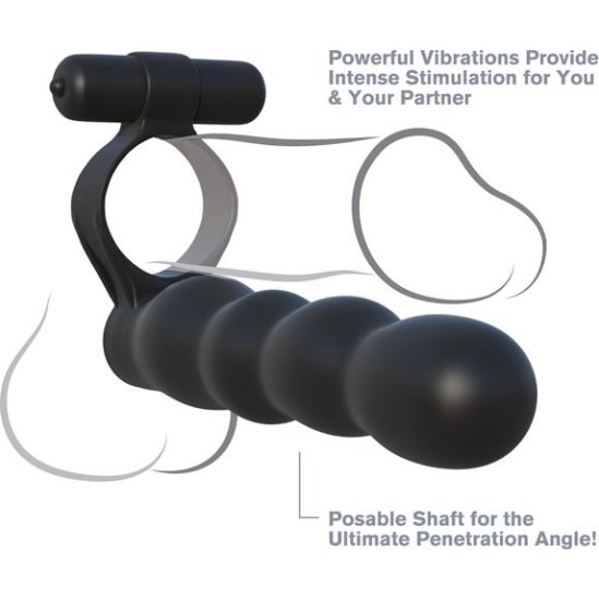 Fantasy C-Ringz Posable Partner Double Penetrator Black