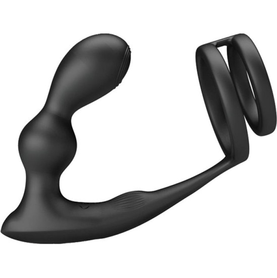 Prettylove Marshall Anal Plug with Vibration and Cock and Ball Ring