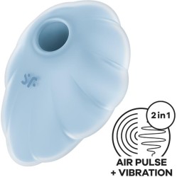 Satisfyer Cloud Dancer Clit Sucker and Vibe Blue