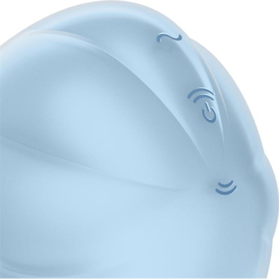 Satisfyer Cloud Dancer Clit Sucker and Vibe Blue