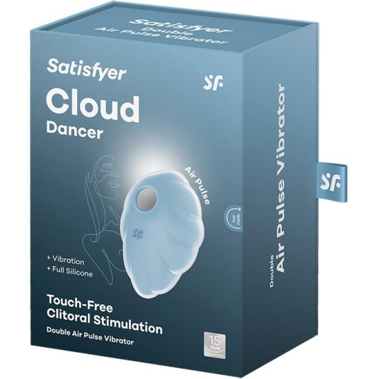 Satisfyer Cloud Dancer Clit Sucker and Vibe Blue