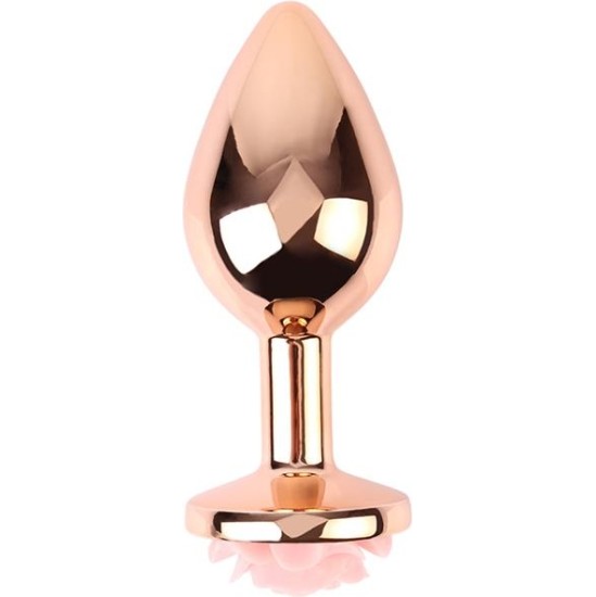 Chisa Anal Plug with Rose Jewel Color Rose Size M