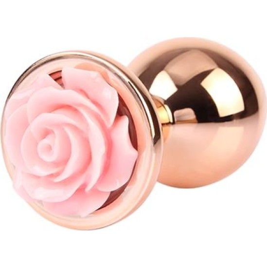 Chisa Anal Plug with Rose Jewel Color Rose Size M