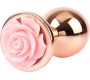 Chisa Anal Plug with Rose Jewel Color Rose Size M