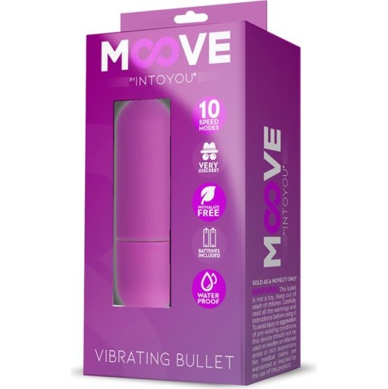 Moove Vibrating Bullet 10 Speeds Purple