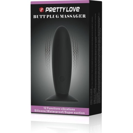 Prettylove Pretty Love Vibrating Butt Plug Anal Black