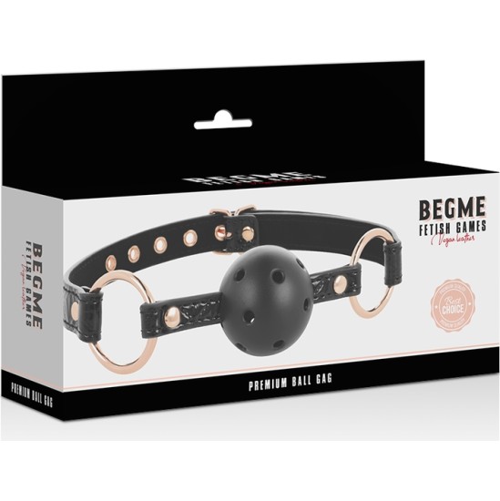 Begme Black Edition BEGME - BLACK EDITION BALL GAG VEGAN LEATHER