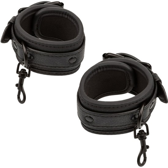 Calexotics NOCTURNAL BED RESTRAINTS LEATHER ADJUSTABLE BLACK
