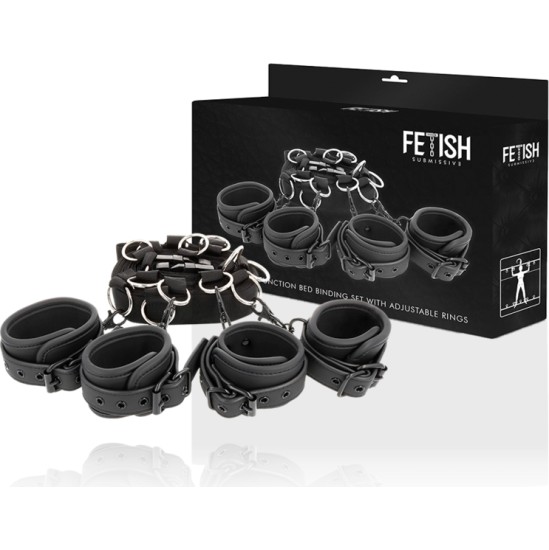 Fetish Submissive Bondage FETISH SUBMISSIVE - LUXURY BED TIES SET WITH NOPRENE LINING