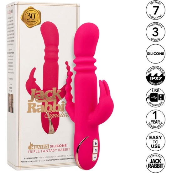 Calexotics JACK FANTASY TRIPLE HEATED VIBRATOR RABBIT PINK