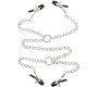 Ohmama Fetish 4 NIPPLE Clamps WITH CHAINS