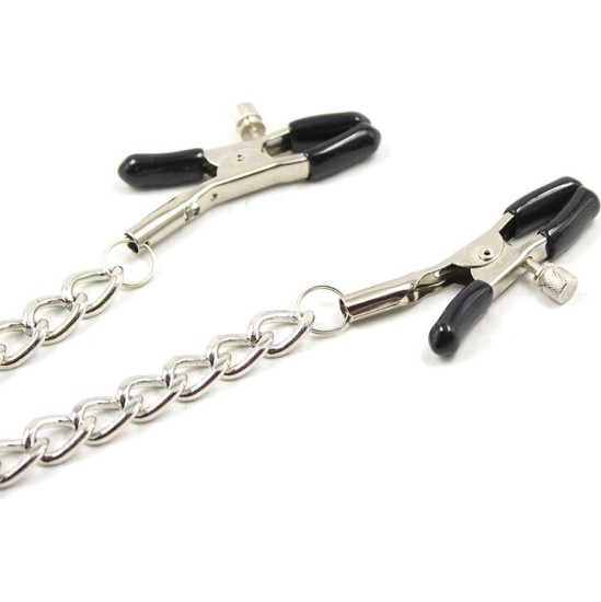Ohmama Fetish 4 NIPPLE Clamps WITH CHAINS
