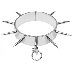 Metal Hard BDSM SLAVE COLLAR WITH POINTS