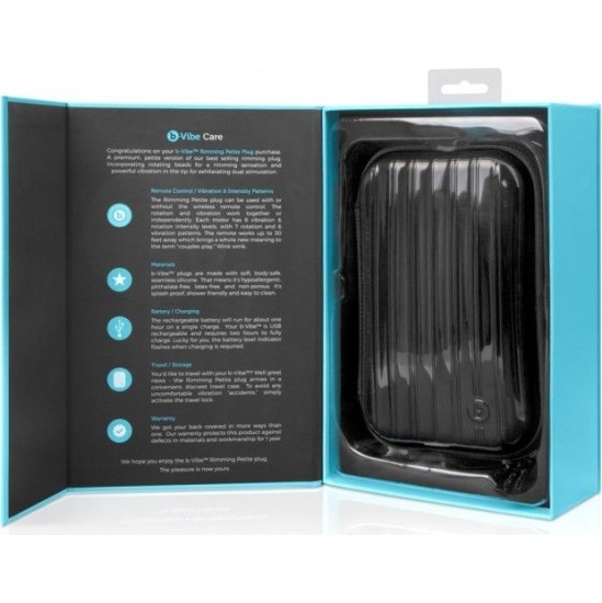 B-Vibe RIMMING REMOTE CONTROL ANAL PLUG PETITE BLACK