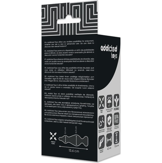 Addicted Toys ANAL SEXUAL PLUG 13.6 CM BLACK