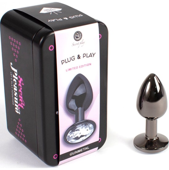 Secretplay Toys SECRETPLAY - GUNMETAL BUTT PLUG SMALL SIZE 7 CM