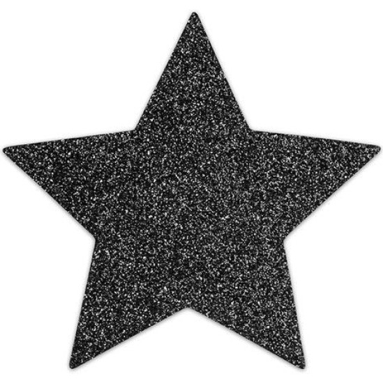 Bijoux Flash Collection BIJOUX - INDISCRETS FLASH BLACK STAR NIPPLE CAPS