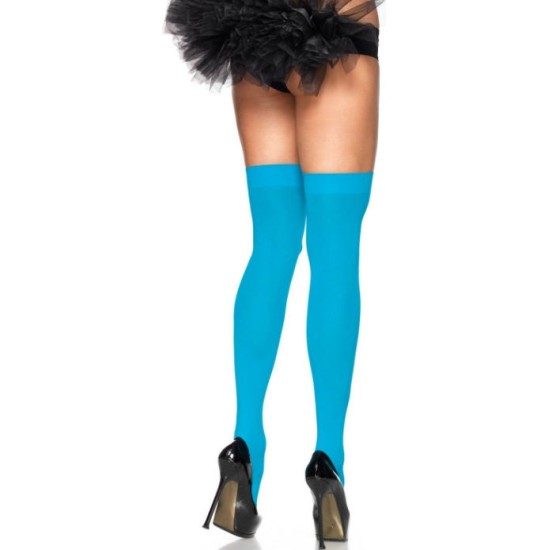 Leg Avenue Hosiery LEG AVENUE - NYLON THIGH HIGHS BLUE