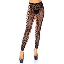 Leg Avenue Hosiery LEG AVENUE - FOOTLESS CROTHLESS TIGHTS ONE SIZE