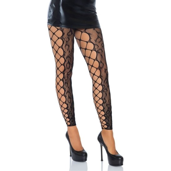 Leg Avenue Hosiery LEG AVENUE - FOOTLESS CROTHLESS TIGHTS ONE SIZE