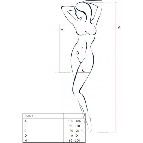 Passion Woman Bodystockings PASSION - WOMAN BS027 BODYSTOCKING RED DRESS STYLE ONE SIZE