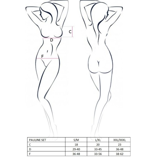 Passion Woman Sets PASSION - WOMAN PAULINE SET 3 PIECES SIZE L/XL