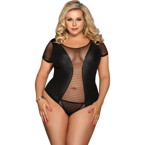 Subblime Queen Plus Size SUBBLIME - QUEEN PLUS FETISH SHORT SLEEVE TEDDY
