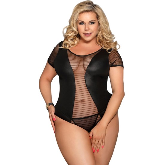 Subblime Queen Plus Size SUBBLIME - QUEEN PLUS FETISH SHORT SLEEVE TEDDY