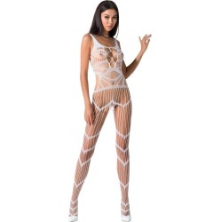Passion Woman PASSION - WOMAN BS058 WHITE BODYSTOCKING ONE SIZE