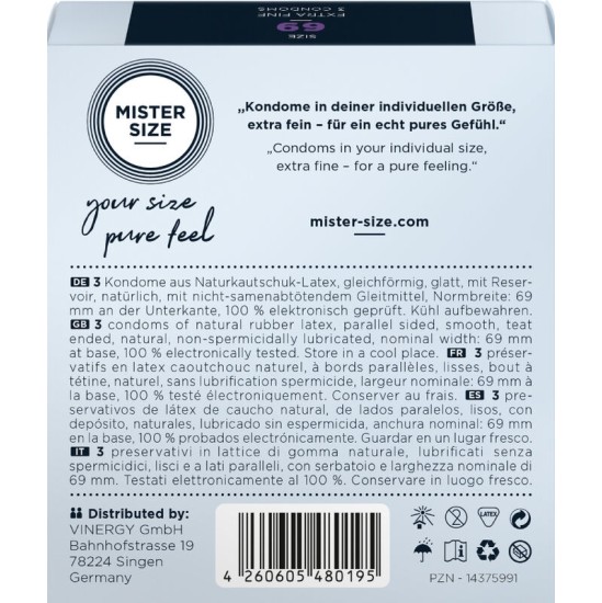 Mister Size CONDOMS SIZE XXXL 69 MM (3 UNITS)